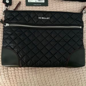 MZ Wallace Crosby crossbody-Black with silver hardware